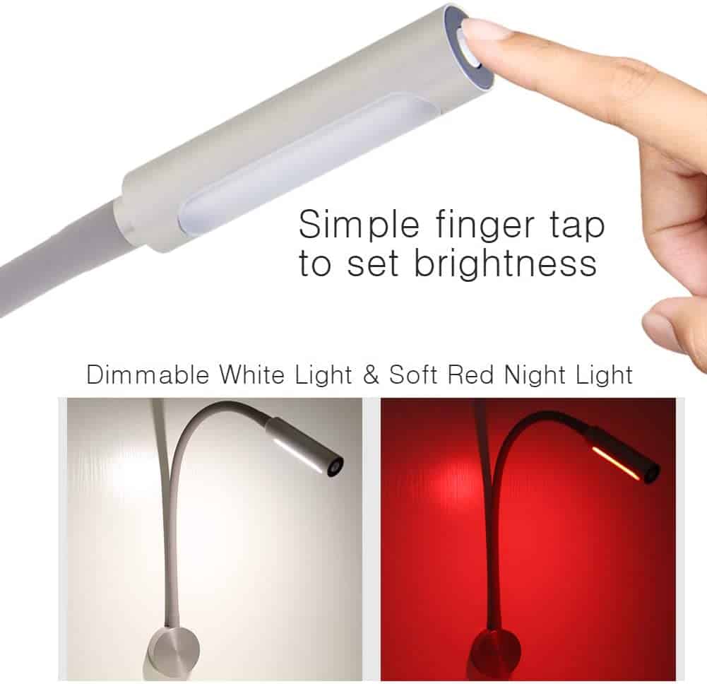 USB Flex Light - 12 volt LED Reading Light with USB Charging Port for your  phone, and Night Light built in